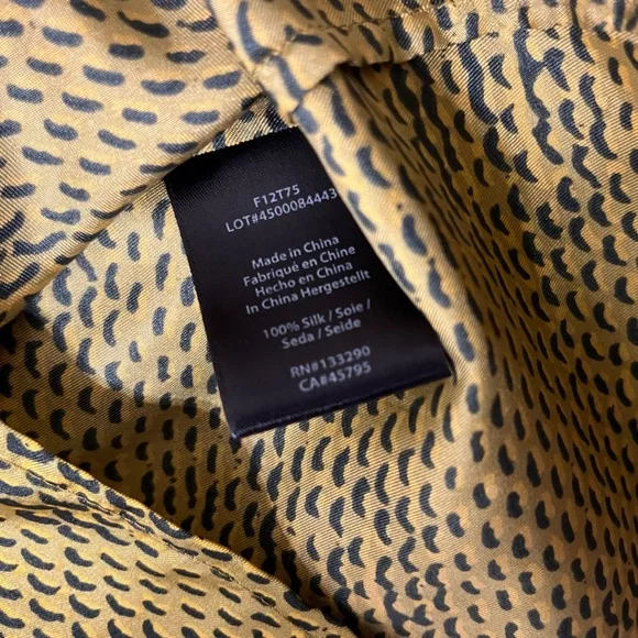 Draped back golden yellow silk top - Picture 6 of 7